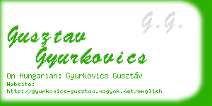 gusztav gyurkovics business card