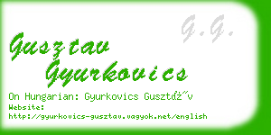 gusztav gyurkovics business card